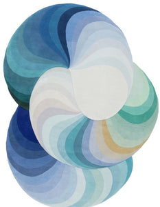 Triple Slinkie Blue by Patricia Urquiola for cc-tapis/223x300 Cm/D2625