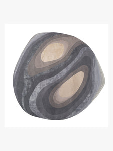 Strata round in Grey designed by Roula Salamoun/250cm